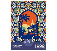 Rompecabezas De 1000 Piezas para Adultos Rompecabezas Marrakech Travel Rompecabezas para Adultos Juego Familiar Arte De Pared Actividades Divertidas En Casa 52x38cm/1000pcs