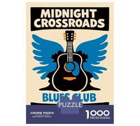 Rompecabezas De 1000 Piezas para Adultos Rompecabezas Midnight Crossroads Blues Club Rompecabezas para Adultos Juegos Relajantes Mejora La Memoria Juego Desafiante Regalos 70x50cm/1000pcs