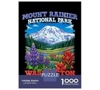 Rompecabezas De 1000 Piezas para Adultos Rompecabezas Mount Rainier National Park Washington Rompecabezas para Adultos Juego Familiar Alivia El Estrés Juego Desafiante Regalos 70x50cm/1000pcs