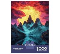 Rompecabezas De 1000 Piezas para Adultos Rompecabezas Mountain Sunset Reflection Rompecabezas para Adultos Juegos Divertidos Arte De Pared Diversión En Casa Actividades, 52x38cm/1000pcs