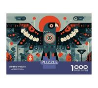 Rompecabezas De 1000 Piezas para Adultos Rompecabezas Native American Eagle Art Print Rompecabezas para Adultos Juegos Divertidos Arte De Pared Diversión En Casa Actividades, 52x38cm/1000pcs