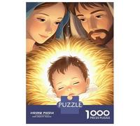 Rompecabezas De 1000 Piezas para Adultos Rompecabezas Nativity Scene Baby Jesus, Mary, Joseph Rompecabezas para Adultos Juego Familiar Alivia El Estrés Juego Desafiante Regalos 52x38cm/1000pcs