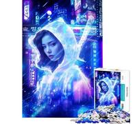 Rompecabezas de 1000 Piezas para Adultos Rompecabezas Neon Rain Rompecabezas para Adolescentes Juegos Familiares una Obra de Arte Actividades Divertidas en casa (tamaño 38x26cm)