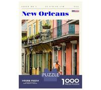 Rompecabezas De 1000 Piezas para Adultos Rompecabezas New Orleans Louisiana Travel Art Rompecabezas para Adultos Juegos Relajantes Mejora La Memoria Juego Desafiante Regalos 38x26cm/1000pcs