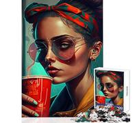 Rompecabezas de 1000 Piezas para Adultos Rompecabezas Nos Encanta el café Juguete para decoración de Pared Regalo de cumpleaños Juego práctico para Mejorar el Amor Entre Parejas tamaño 38x26cm