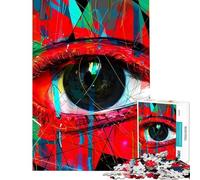 Rompecabezas de 1000 Piezas para Adultos Rompecabezas Ojos Inútiles para Adultos Juguete para decoración de Pared Divertido y humorístico Regalo de cumpleaños (tamaño 38x52cm)