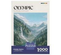 Rompecabezas De 1000 Piezas para Adultos Rompecabezas Olympic National Park Waterfall Rompecabezas para Adultos Juego Familiar Arte De Pared Actividades Divertidas En Casa 70x50cm/1000pcs