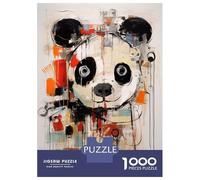 Rompecabezas De 1000 Piezas para Adultos Rompecabezas Panda Abstract Animal Art Rompecabezas para Adultos Juego De Ingenio Decoración del Hogar Juego Desafiante Regalos 38x26cm/1000pcs