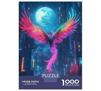 Rompecabezas De 1000 Piezas para Adultos Rompecabezas Phoenix in Neon City Rompecabezas Juegos Relajantes Alivia El Estrés Actividades Divertidas En Casa 70x50cm/1000pcs