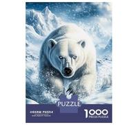 Rompecabezas De 1000 Piezas para Adultos Rompecabezas Polar Bear in Snowy Landscape Rompecabezas para Adultos Juego De Ingenio Decoración del Hogar Juego Desafiante Regalos 38x26cm/1000pcs