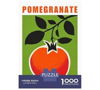 Rompecabezas De 1000 Piezas para Adultos Rompecabezas Pomegranate Retro Art Print Rompecabezas Juegos Relajantes Ensamblaje De Patrones Diversión En Casa Actividades, 38x26cm/1000pcs