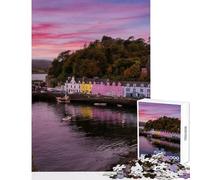 Rompecabezas de 1000 Piezas para Adultos Rompecabezas Portree - Isla del Cielo - Escocia Juguete Educativo Gran Regalo Juegos de relajación Actividades Divertidas en casa tamaño 38x26cm