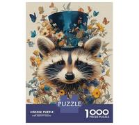 Rompecabezas De 1000 Piezas para Adultos Rompecabezas Raccoon The Fancy Bandit Rompecabezas para Adultos Juegos Divertidos Desafío Difícil Cumpleaños 70x50cm/1000pcs