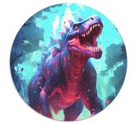 Rompecabezas de 1000 Piezas para Adultos, Rompecabezas Redondos de Dinosaurios de la era jurásica, Rompecabezas desafiante para Adultos, Juguete Relajante para Adolescentes, 1000 Piezas (67,5x67,5cm)