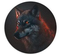 Rompecabezas de 1000 Piezas para Adultos, Rompecabezas Redondos de fantasía de Lobo, 1000 Piezas para Adultos, Regalo para Hombres y Mujeres, Uso Diario y Ocasiones Especiales, 67,5 x 67,5 cm