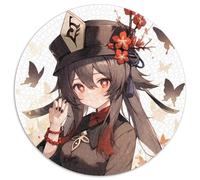 Rompecabezas de 1000 Piezas para Adultos, Rompecabezas Redondos de Genshin Impact de 1000 Piezas, cumpleaños, desafiante Juego de ingenio de 67,5 x 67,5 cm.