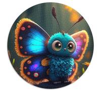 Rompecabezas de 1000 Piezas para Adultos, Rompecabezas Redondos de Mariposas para bebés, interacción Familiar y desafío Mental, desafío de Actividad Familiar, 67,5 x 67,5 cm