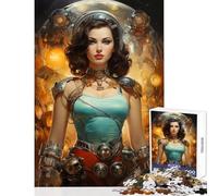 Rompecabezas de 1000 Piezas para Adultos Rompecabezas Retro de Ciencia ficción Hermosa niña Juguete Educativo Regalo para Mujeres y Hombres colección de Artistas de Juegos imposibles Bellas Artes