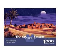 Rompecabezas De 1000 Piezas Para Adultos Rompecabezas Sahara Desert Morocco Night Landscape Rompecabezas Para Adultos Juguetes Antiestrés Mejora La Memoria Diversión En Casa Actividades, 38x26cm/1000p