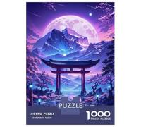 Rompecabezas De 1000 Piezas para Adultos Rompecabezas Sakura Moonlit Lake Rompecabezas para Adultos Juego De Ingenio Decoración del Hogar Juego Desafiante Regalos 70x50cm/1000pcs