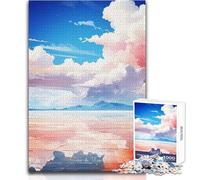 Rompecabezas de 1000 Piezas para Adultos, Rompecabezas Salar de Uyuni, Pintura, Ideal para Momentos de Tranquilidad y relajación, Corte Uniforme Limpio, Juguete de Ocio, tamaño 50x75cm