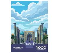 Rompecabezas De 1000 Piezas para Adultos Rompecabezas Samarkand, Uzbekistan Travel Rompecabezas para Adultos Juego Familiar Arte De Pared Actividades Divertidas En Casa 38x26cm/1000pcs