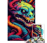 Rompecabezas de 1000 Piezas para Adultos Rompecabezas Serpiente del Caos para Adultos Juguetes de Bricolaje desafío difícil desafío difícil (tamaño 38x52cm)