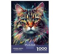Rompecabezas De 1000 Piezas para Adultos Rompecabezas Siberian Cat Painting Rompecabezas para Adultos Juego De Ingenio Decoración del Hogar Juego Desafiante Regalos 52x38cm/1000pcs