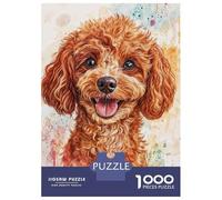 Rompecabezas De 1000 Piezas para Adultos Rompecabezas Smiling Poodle Portrait Rompecabezas para Adultos Juego Familiar Alivia El Estrés Juego Desafiante Regalos 70x50cm/1000pcs