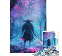 Rompecabezas de 1000 Piezas para Adultos Rompecabezas Solitario Sakura Samurai Ayuda a ejercitar el Cerebro Juego de Corte de precisión Imposible Apto para Mayores de 14 años (50x75cm)