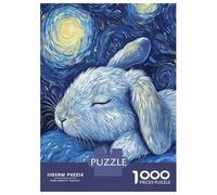 Rompecabezas De 1000 Piezas para Adultos Rompecabezas Starry Night Bunny Rompecabezas para Adultos Juegos Relajantes Mejora La Memoria Juego Desafiante Regalos 70x50cm/1000pcs
