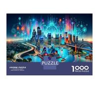 Rompecabezas De 1000 Piezas para Adultos Rompecabezas Sydney Cityscape with Opera House Rompecabezas para Adultos Juegos Divertidos Desafío Difícil Cumpleaños 70x50cm/1000pcs