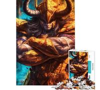 Rompecabezas de 1000 Piezas para Adultos Rompecabezas Tauro Santo Dorado Juego Familiar Regalo de cumpleaños cumpleaños y Navidad (tamaño 38x52cm)
