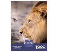 Rompecabezas De 1000 Piezas para Adultos Rompecabezas The Lion and Butterfly Rompecabezas Juegos Relajantes Alivia El Estrés Actividades Divertidas En Casa 38x26cm/1000pcs
