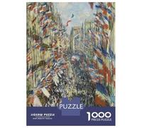 Rompecabezas De 1000 Piezas para Adultos Rompecabezas The Rue Montorgueil Paris Rompecabezas Juegos Relajantes Ensamblaje De Patrones Diversión En Casa Actividades, 52x38cm/1000pcs