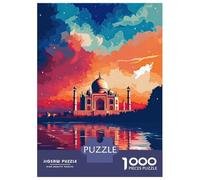 Rompecabezas De 1000 Piezas para Adultos Rompecabezas The Taj Mahal in India Rompecabezas para Adultos Juego De Ingenio Decoración del Hogar Juego Desafiante Regalos 52x38cm/1000pcs