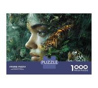 Rompecabezas De 1000 Piezas para Adultos Rompecabezas Tiger in The Rainforest Rompecabezas para Adultos Juego Familiar Alivia El Estrés Juego Desafiante Regalos 52x38cm/1000pcs