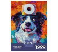 Rompecabezas De 1000 Piezas para Adultos Rompecabezas Vibrant Canine Artistry -1 Rompecabezas Juegos Relajantes Ensamblaje De Patrones Diversión En Casa Actividades, 38x26cm/1000pcs