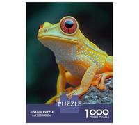 Rompecabezas De 1000 Piezas para Adultos Rompecabezas Yellow Frog with Red Eyes Rompecabezas para Adultos Juego De Ingenio Decoración del Hogar Juego Desafiante Regalos 38x26cm/1000pcs