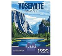 Rompecabezas De 1000 Piezas para Adultos Rompecabezas Yosemite National Park Rompecabezas para Adultos Juegos Relajantes Mejora La Memoria Juego Desafiante Regalos 52x38cm/1000pcs