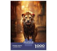 Rompecabezas De 1000 Piezas para Adultos Rompecabezas Young Lion City Street Rompecabezas para Adultos Juego De Ingenio Decoración del Hogar Juego Desafiante Regalos 38x26cm/1000pcs