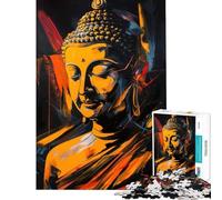 Rompecabezas de 1000 Piezas para Adultos Rompecabezas Zen Flamígero para Adultos Juego de ingenio para Mejorar la Memoria Interacción Entre Padres e Hijos (Tamaño 38x52cm)