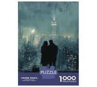 Rompecabezas De 1000 Piezas para Adultos Rooftop City Romance - Charcoal Art Rompecabezas para Adultos Juego De Ingenio Decoración Perfecta Regalos De Cumpleaños Y Únicos 52x38cm/1000pcs
