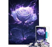 Rompecabezas de 1000 Piezas para Adultos Rosa púrpura llameante difícil y desafiante para aliviar el estrés y Relajarse Apto para Mayores de 14 años 50x75cm