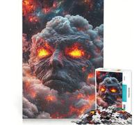 Rompecabezas de 1000 Piezas para Adultos: Rostro Cósmico Ardiente, Juegos Divertidos, Interacción Entre Padres e Hijos, Cada Pieza Es Única 50x75cm