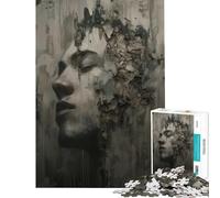 Rompecabezas de 1000 Piezas para Adultos Rostro en ruinas Un desafío Educativo de análisis y lógica Juguete Educativo para Mayores de 14 años Juego de Rompecabezas Incluido 38x26cm