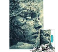 Rompecabezas de 1000 Piezas para Adultos Rostro Femenino Entre Nubes de tormenta Rompecabezas para Adolescentes Ideal para Pasar el Tiempo en casa ejercitar el Cerebro y como Regalo de cumpleaños