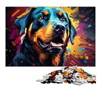 Rompecabezas de 1000 Piezas para Adultos Rottweiler Juegos educativos Regalos de cumpleaños y Navidad para Adolescentes a Partir de 14 años 1000 Piezas (75 x 50 cm)