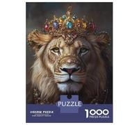 Rompecabezas De 1000 Piezas para Adultos Royal Lion Majesty Rompecabezas para Adultos Juego Familiar Vacaciones En Casa Matar El Tiempo Desafiante De Completar 52x38cm/1000pcs