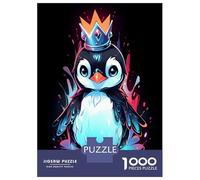 Rompecabezas De 1000 Piezas para Adultos Royal Penguin King Rompecabezas para Adultos Juegos De Relajación Regalos para Mujeres Desafío Educativo 70x50cm/1000pcs